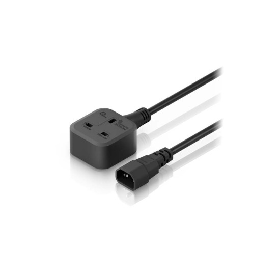 Cablu adaptor de alimentare IEC C14 UniFi Ubiquiti, Scurt, UACC-Cable-C14-SK-G